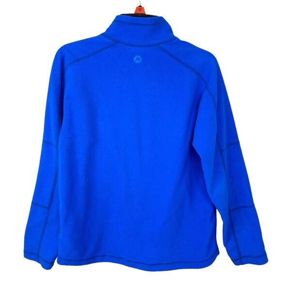 MARMOT Youth Kids Fleece Pullover Blue  1/4 Zip Unisex Long Sleeve Size L - Picture 2 of 9